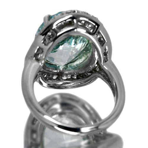 アンブリゴナイト 8.8ct ダイヤモンド プラチナ リング（指輪