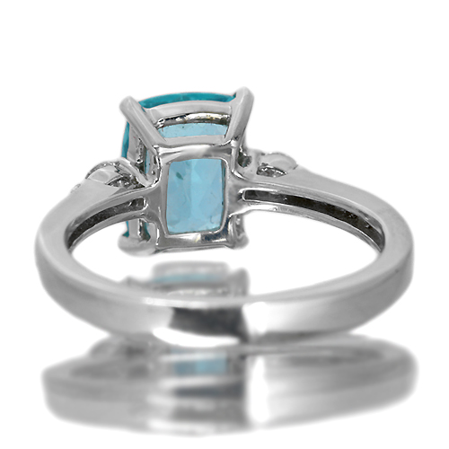 ネオンブルーアパタイト 2.2ct ダイヤモンド プラチナ リング