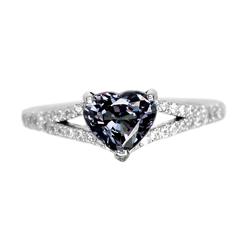 カラーチェンジガーネット 1.47ct ダイヤモンド プラチナ リング（指輪