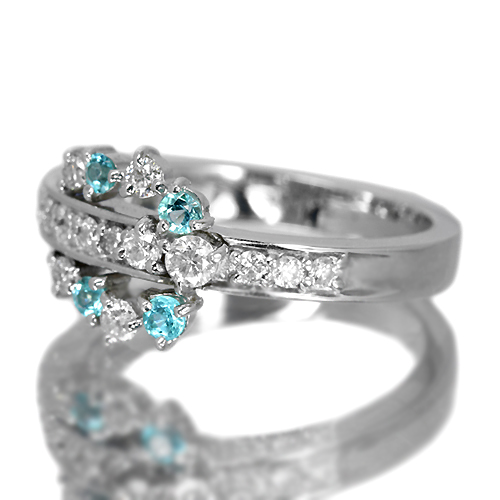 minはる★ブラジル産パライバトルマリンカラートルマリン★リングオーダー パライバトルマリン ブラジル産 0.088ct リング k10 セミ