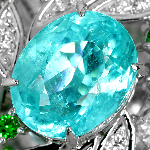 パライバトルマリン 2.93ct デマントイドガーネット ダイヤモンド 