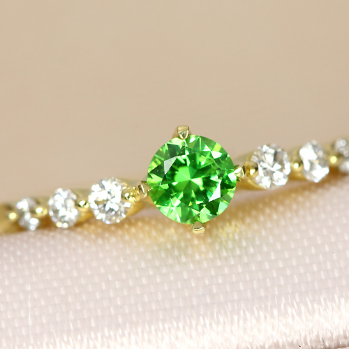 ロシア産デマントイドガーネット 0.35ct ダイヤモンド イエロー