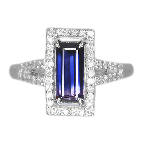 バイカラーサファイア 1.43ct ダイヤモンド プラチナ リング（指輪