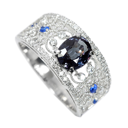 カラーチェンジガーネット 1.29ct アウイナイト ダイヤモンド