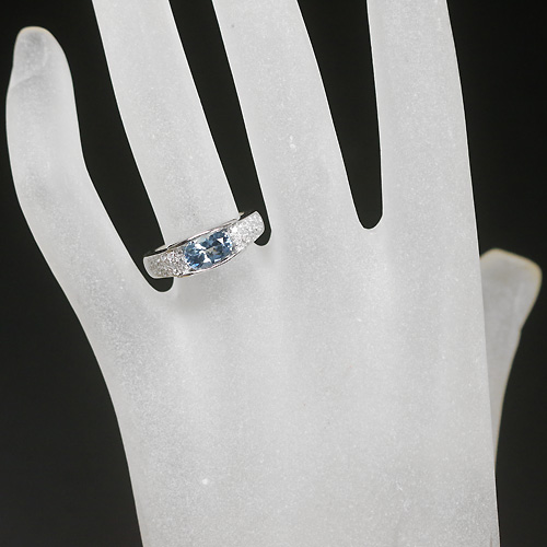 第164回抽選販売＞アクアマリン 1.05ct ダイヤモンド プラチナ リング