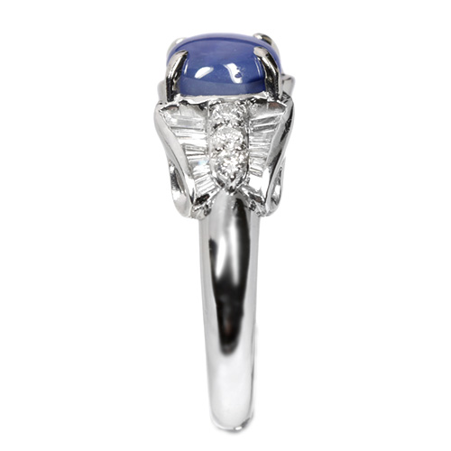 スターサファイア 約3ct プラチナ リング（指輪）【品質保証書