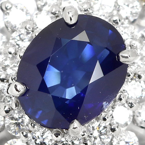 ロイヤルブルーサファイア 1.17ct ダイヤモンド プラチナ ネックレス