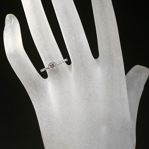 ピンクダイヤモンド 0.165ct/FOP/I1 ダイヤモンド プラチナ