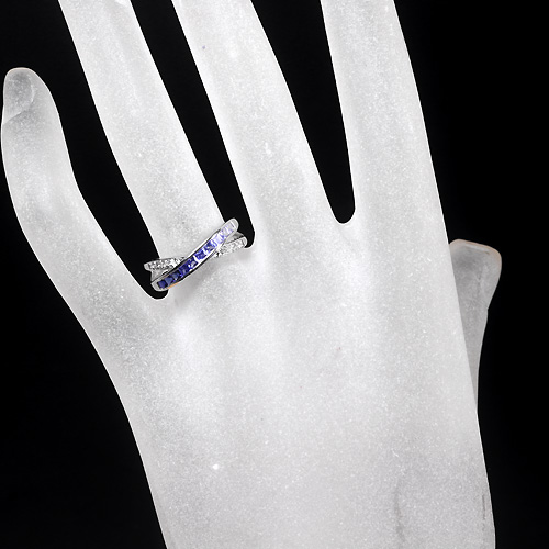 ブルーサファイア 0.6ct ダイヤモンド プラチナ リング（指輪）【品質