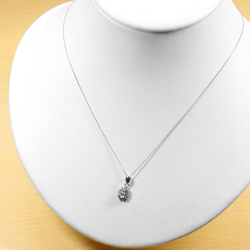 ダイヤモンド 0.17ct ダイヤモンド プラチナ ネックレス【品質保証書付 
