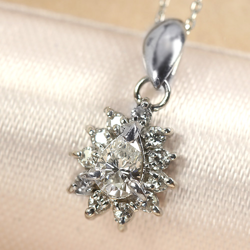 ダイヤモンド 0.17ct ダイヤモンド プラチナ ネックレス【品質保証書付 