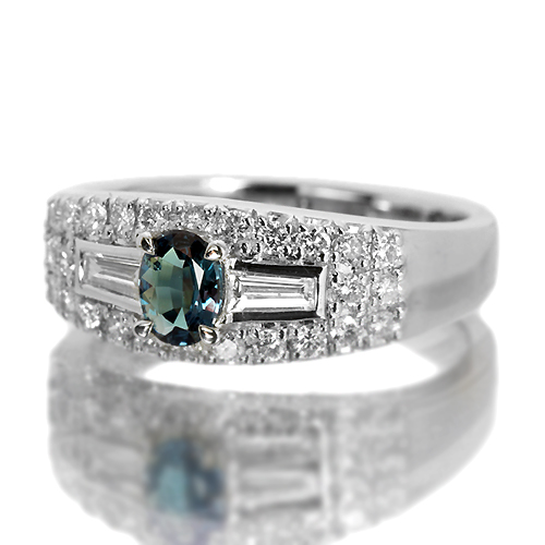 宝石屋本舗】ブラジル産 天然アレキサンドライト0.24ct ダイヤモンド 