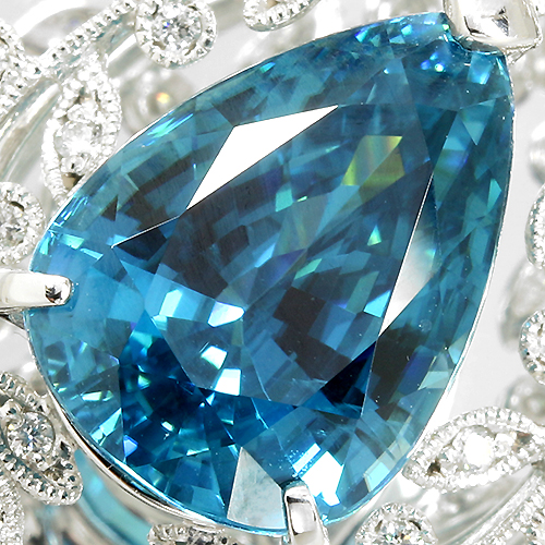 ブルージルコン 11.0ct ダイヤモンド プラチナ ネックレス【品質 ブルージルコン 11.0ct ダイヤモンド プラチナ ネックレス【品質