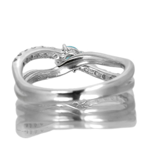 パライバトルマリン　カボション　プラチナ　リング カボションパライバトルマリンリング ブラジル 産 PA 0.655ct Pt900
