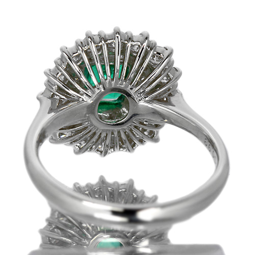 R*A様 コロンビア産　エメラルド ダイヤモンド　プラチナリング コロンビア産エメラルド 0.54ct ダイヤモンド プラチナ リング（指輪