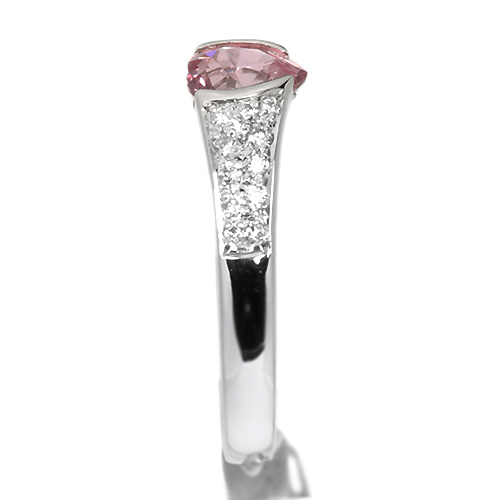 非加熱ピンクサファイア 1ct ハートシェイプ ダイヤモンド