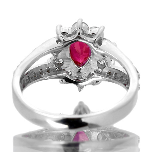 非加熱ルビー 1.05ct ダイヤモンド プラチナ リング（指輪）【品質