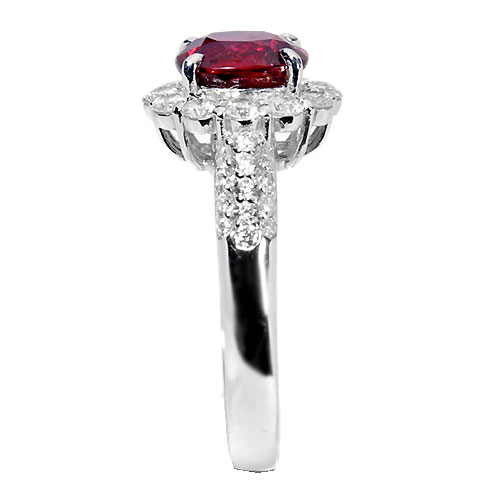 非加熱ルビー 2ct ダイヤモンド プラチナ リング（指輪）【品質保証書
