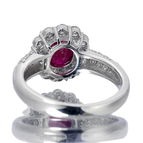 非加熱ルビー 2ct ダイヤモンド プラチナ リング（指輪）【品質保証書