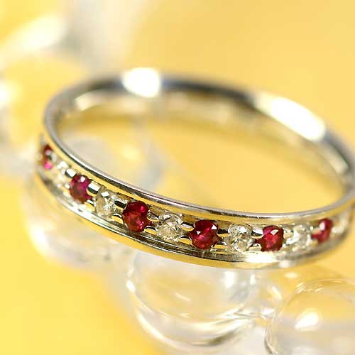 ダイヤモンド　プラチナ　ルビーリング ルビー 0.18ct ダイヤモンド プラチナ リング（指輪）【品質