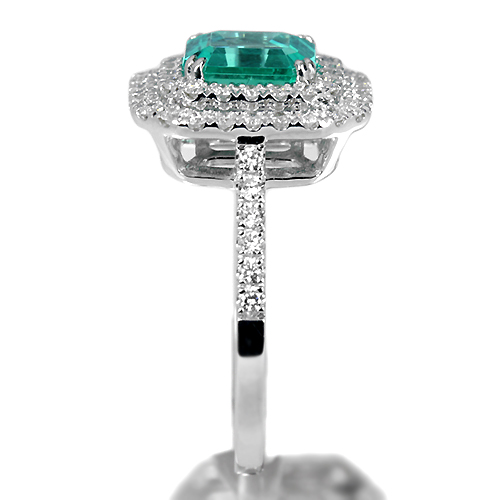 コロンビア産エメラルド 1.55ct ダイヤモンド プラチナ リング