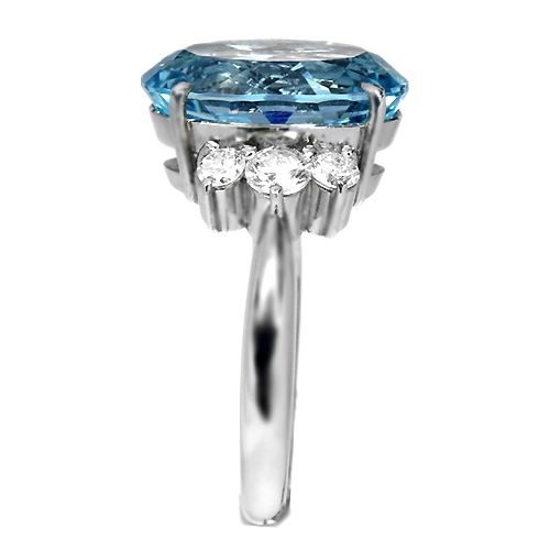 サンタマリアアクアマリン 6.69ct ダイヤモンド0.63ct プラチナ