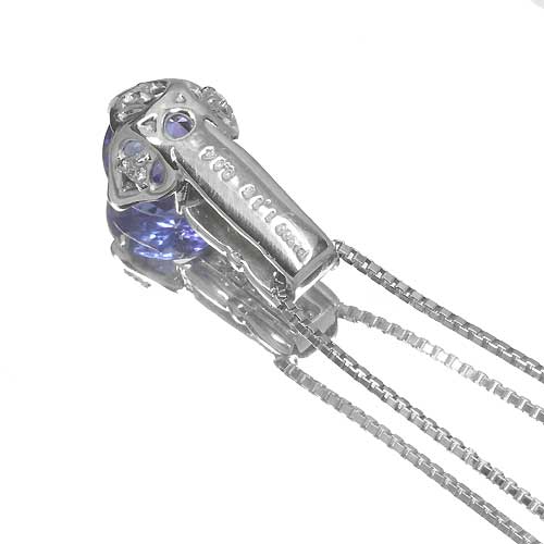 タンザナイト 1.15ct ダイヤモンド プラチナ ネックレス【品質保証書