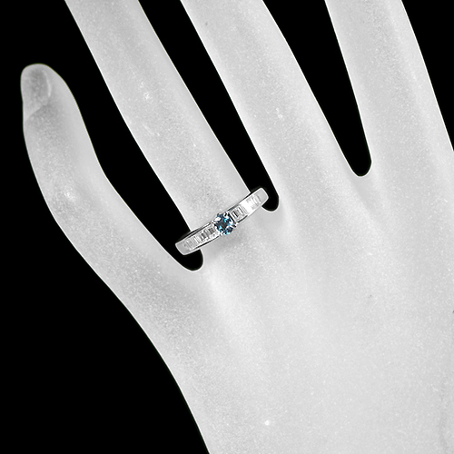 アレキサンドライト 0.22ct ダイヤモンド プラチナ リング（指輪 