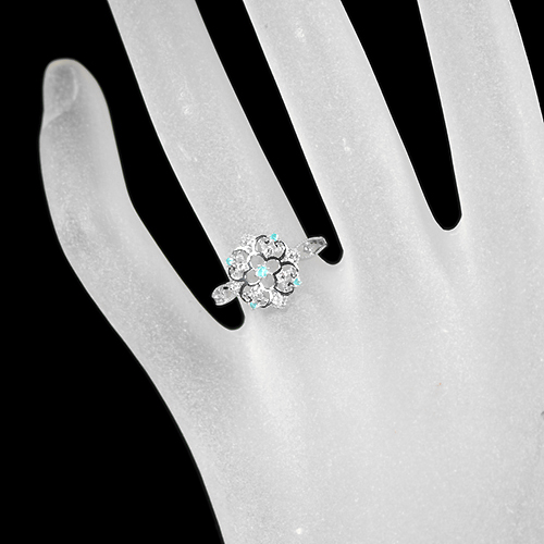 パライバトルマリン 0.04ct ダイヤモンド プラチナ リング（指輪