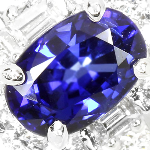 ロイヤルブルーサファイア 約１ct ダイヤモンド プラチナ リング（指輪