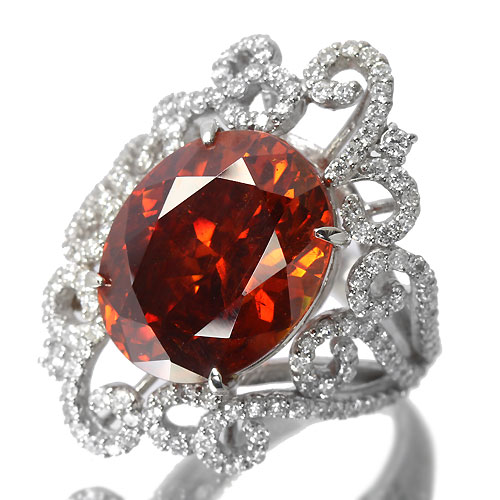 スファレライト 12ct ダイヤモンド プラチナ リング（指輪）【品質