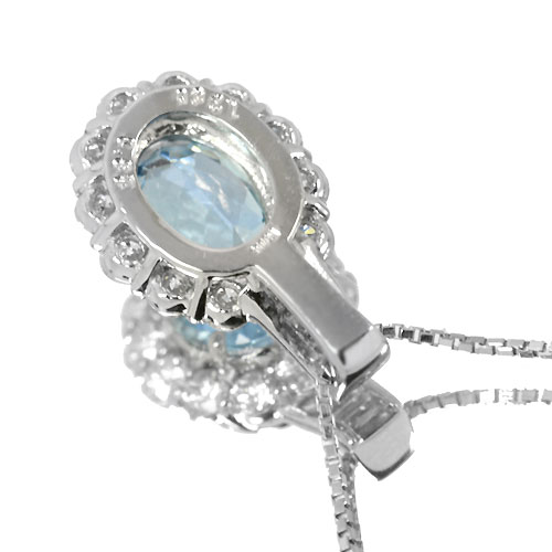 サンタマリアアクアマリン 1.24ct ダイヤモンド プラチナ