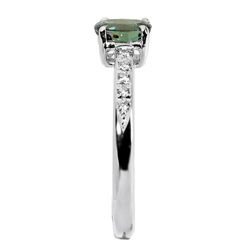 アレキサンドライト 0.5ct ダイヤモンド プラチナ リング（指輪