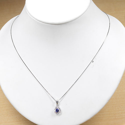 アウイナイト 0.33ct ダイヤモンド プラチナ ネックレス【品質