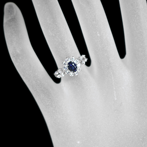 ロイヤルブルーサファイア 1ct ダイヤモンド プラチナ リング（指輪