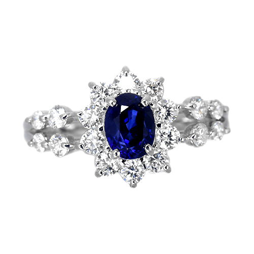 ロイヤルサファイア ダイヤモンド リング プラチナ ロイヤルブルーサファイア 1ct ダイヤモンド プラチナ リング（指輪