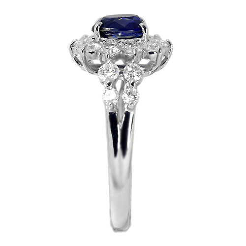 ロイヤルブルーサファイア 1ct ダイヤモンド プラチナ リング（指輪