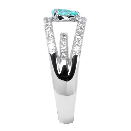 ブラジル産パライバトルマリン 0.34ct ダイヤモンド プラチナ