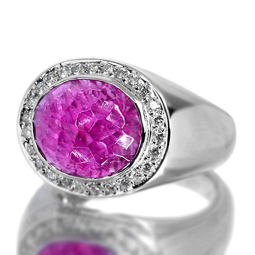 ピンクトルマリン 約5ct ダイヤモンド プラチナ リング（指輪）【品質