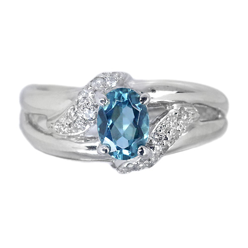 ブルートルマリン 0.77ct ダイヤモンド プラチナ リング（指輪）【品質