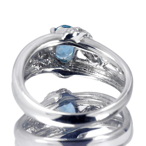 ブルートルマリン 0.77ct ダイヤモンド プラチナ リング（指輪）【品質
