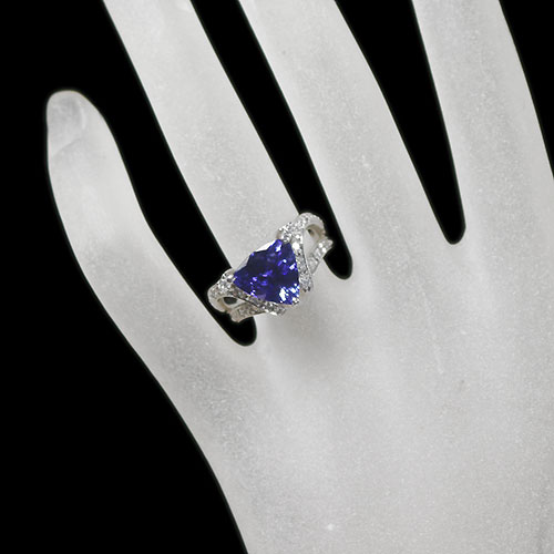 タンザナイト 4.45ct ダイヤモンド プラチナ リング（指輪）【品質