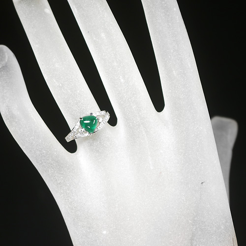 エメラルド 1.20ct ダイヤモンド プラチナ リング（指輪）【品質保証書 