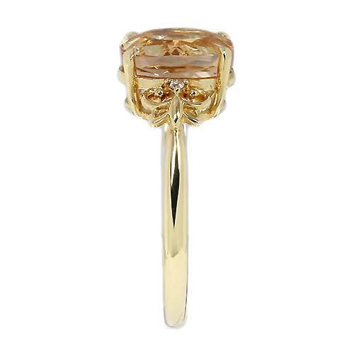 79ist【イスト】ゴールドリング インベーダー　10k インペリアルトパーズ 2.79ct ダイヤモンド イエローゴールド リング