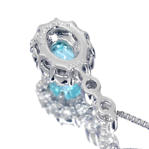 パライバトルマリン 0.3ct ダイヤモンド プラチナ ネックレス【品質