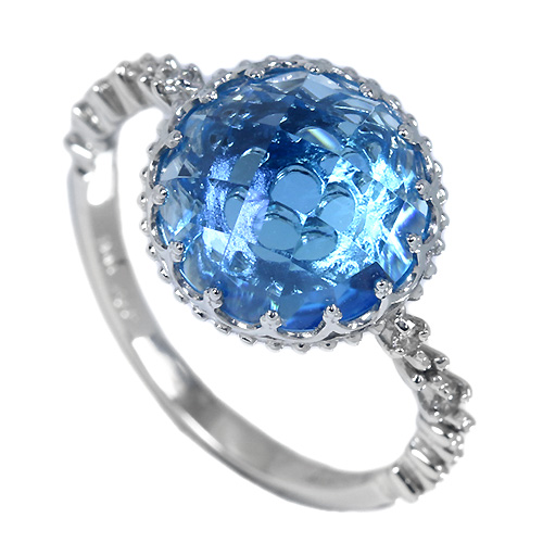 第197回抽選販売＞ブルートパーズ 4.49ct ダイヤモンド プラチナ