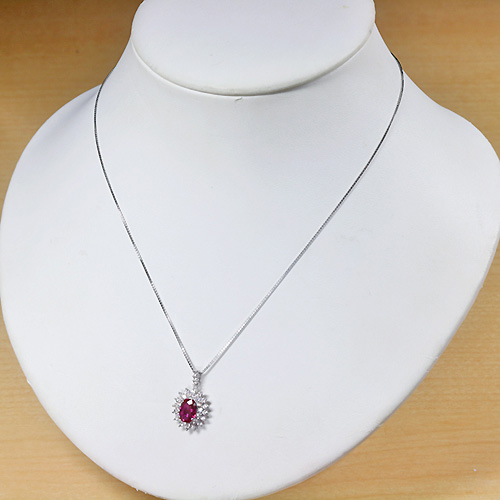 第199回抽選販売＞非加熱ルビー 1.39ct ダイヤモンド プラチナ 