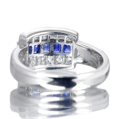 ブルーサファイア 0.69ct ダイヤモンド プラチナ リング（指輪）【品質