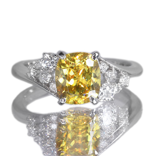 専用JF101★高級 スフェーン1.27ct ダイヤ pt リング ソ付 専用JF101☆高級 スフェーン1.27ct ダイヤ pt リング ソ付