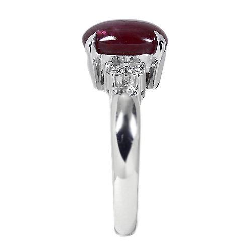 スタールビー 4.83ct ダイヤモンド プラチナ リング（指輪